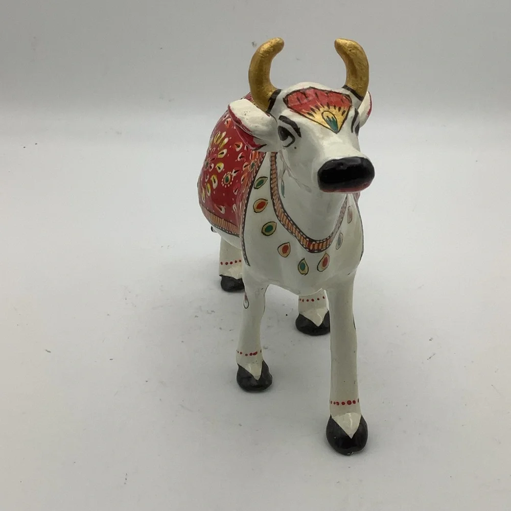 Handcrafted Decorative Meenakari Cow Figurine